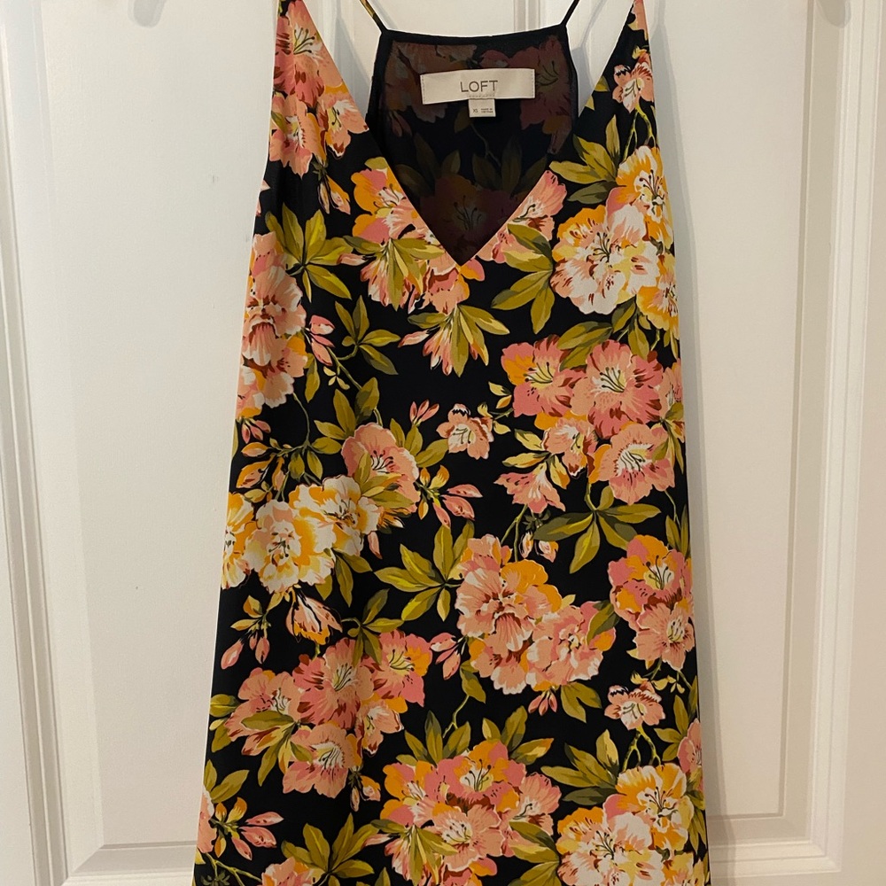 Navy floral xs euc loft camisole top